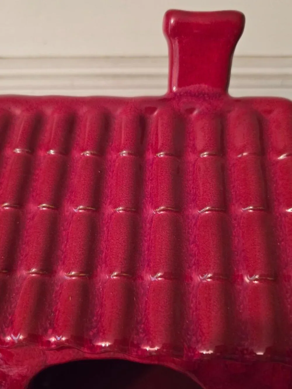Red Schoolhouse Candle Holder